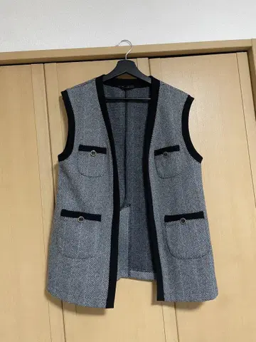 w closet 헤링본 자켓 베스트