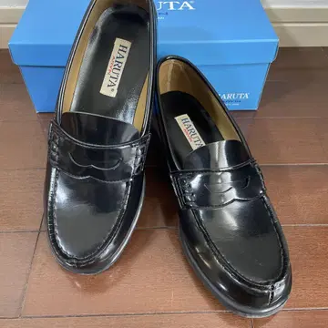 HARUTA 블랙 로퍼 24cm 3E