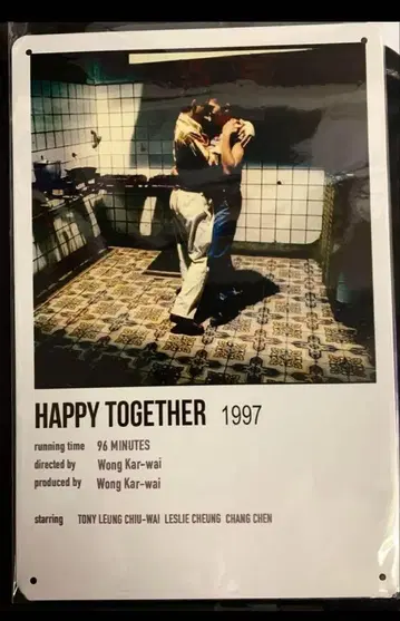 홍콩 영화 부에노스아이레스 메탈 포스터 레슬리 찬 토니 레온