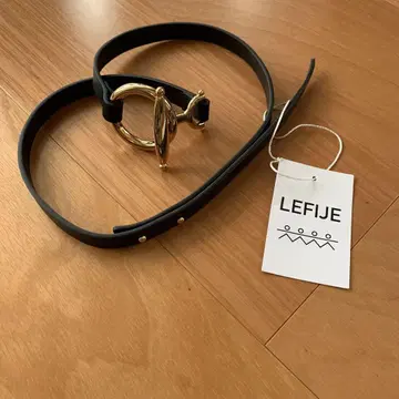 LEFIJE 블랙 가죽 벨트