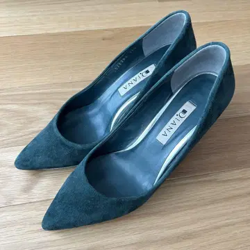 다이애나 DIANA 다크 그린 스웨이드 하이힐 펌프스 22.5cm
