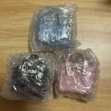 컴프 질스튜어트 미니 비쥬 로얄 토트 키링 핑크
