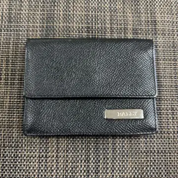 BALLY 명함지갑 블랙 가죽