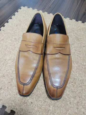 [산요산쵸] 브라운 코인 로퍼 사이즈 40(25.0cm 상당)