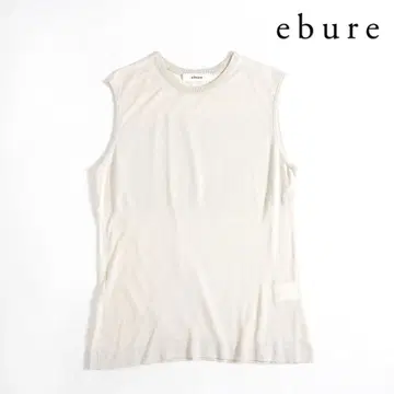 168t*새상품급 ebure 에부르 코튼 실크 슬리브리스 시어 니트