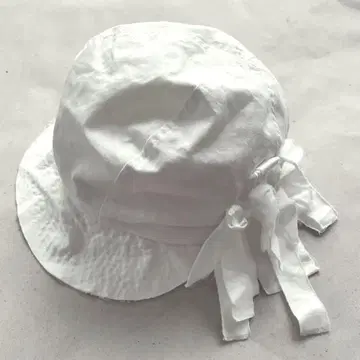 장미색 모자 화이트 헌팅 캡 모자 리본 포함
