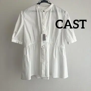 CAST 블라우스 화이트 반팔 셔츠 M 사이즈