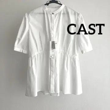 CAST 블라우스 화이트 반팔 셔츠 M 사이즈