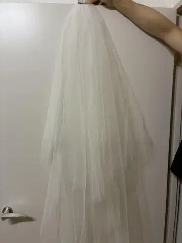트리트 드레싱 화이트 웨딩 베일