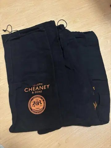 CHEANEY 로고 수납 봉투 블랙 6개 세트