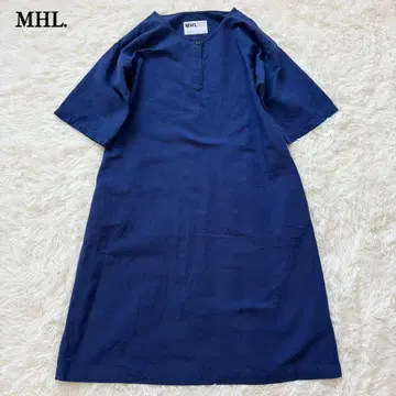 MHL. 원피스 기장 102cm M~L 상당 일본제 코튼 린넨