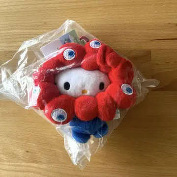 완판 키티 봉제 인형 오사카 만국 박람회 한정판 미야쿠미야쿠 카라비너 참