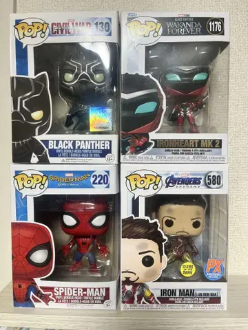 Funko POP 아이언맨 스파이더맨 아이언 하트 블랙 팬서