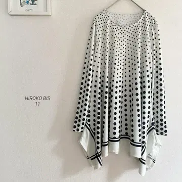 HIROKO BIS 물방울 패턴 A 라인 튜닉 6230