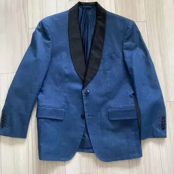 컨디션 최상 와타베 웨딩 빔즈 셋업 데님 턱시도 파랑