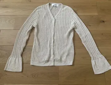 J&M DAVIDSON 프릴 카프 가디건 S