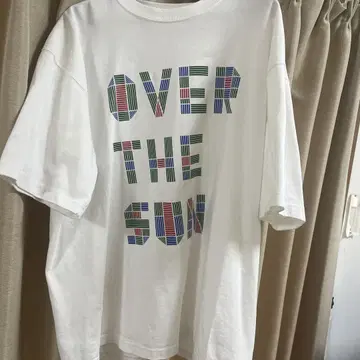 OVER THE SUN 티셔츠 L 사이즈 화이트 오버 더 선