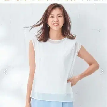 Tricot Chiffon 티셔츠 화이트 계열 S ICB