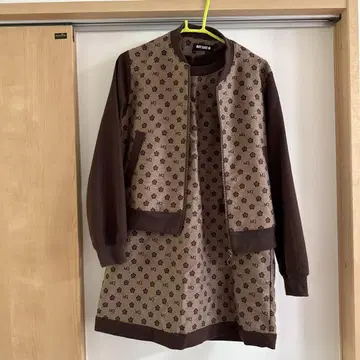 MARY QUANT 모노그램 자카드 원피스