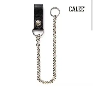 CALEE 지갑 체인 실버 스타 네이비