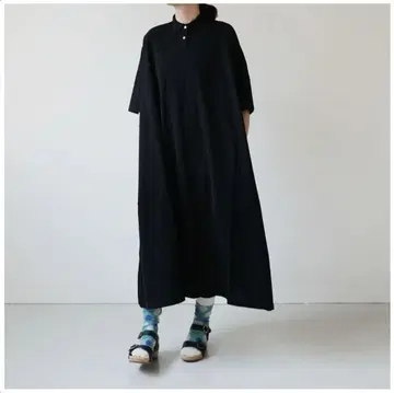 유니버설티쉬 저리 BIG 폴로 반팔 원피스 블랙 블랙 프리