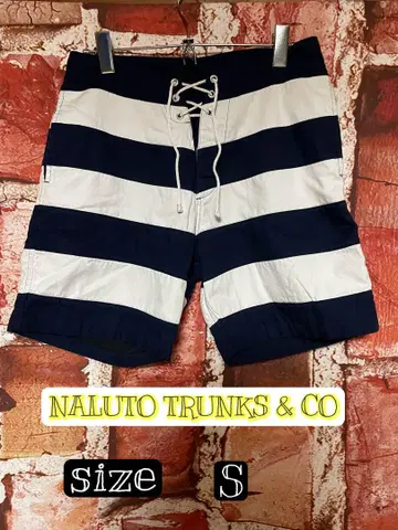 새상품 NALUTO TRUNKS & CO 숏팬츠 보더 무늬
