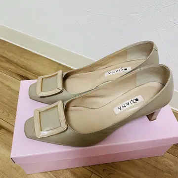 다이애나 버클 펌프스 22.5cm 베이지