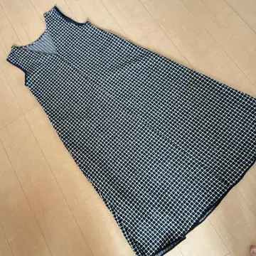 ZARA 자라 재팬 슬리브리스 롱 원피스 체크 무늬 트위드