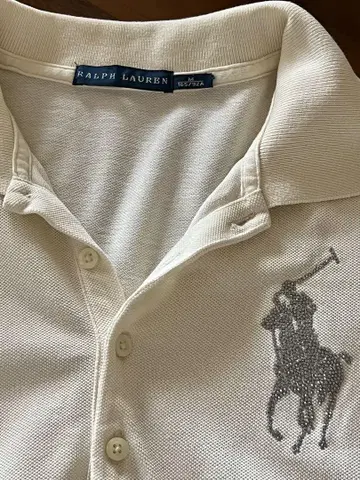 Ralph Lauren 크림색 반팔 피케 셔츠 랄프