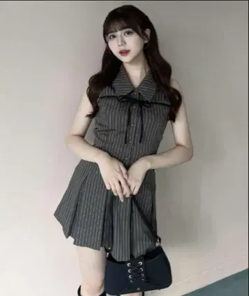 OLIVE des OLIVE 슬리브리스 셔츠 미니 원피스