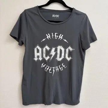 AC/DC HIGH VOLTAGE 티셔츠 여성용 L 사이즈 밴딩 티셔츠