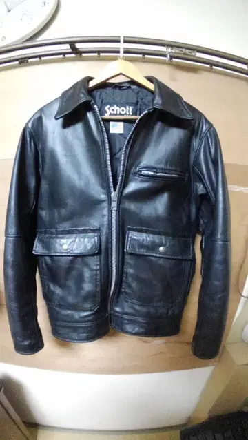 Schott 181 블랙 폴리스맨 사이즈 36