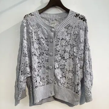 Leilian 레리안 꽃무늬 레이스 자수 가디건 사이즈 13+