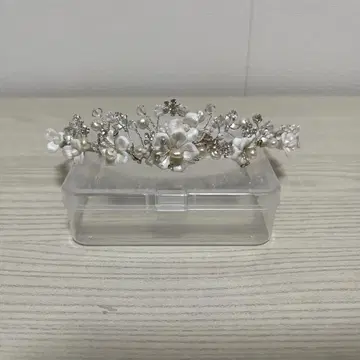 Love Tiara 꽃과 펄 티아라 실버