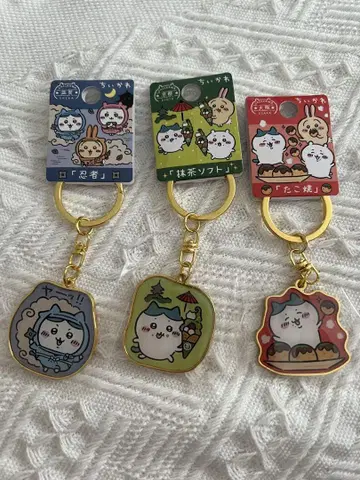 치이카와 (먼작귀) 지역 키링 3개 세트 오사카, 교토, 시가