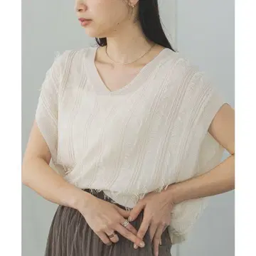 hunch  한치 프린지 니트 베스트