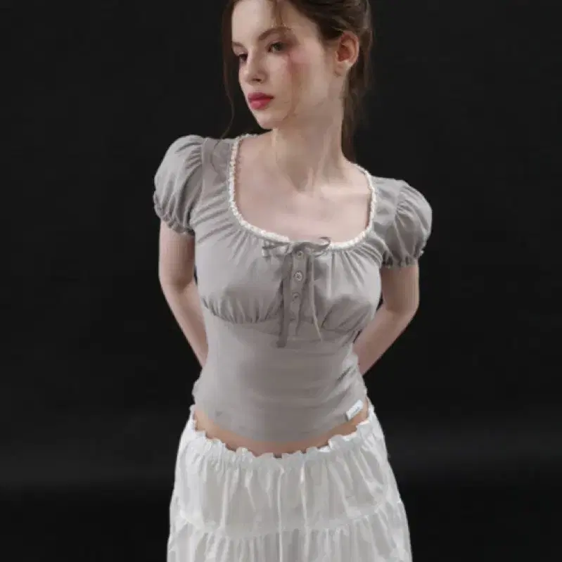 【DRYROSE】25ss DOROTHY SHIRRING TOP Dry Rose Dorothy Shirring Top White dryrose dorothy #Dryrose