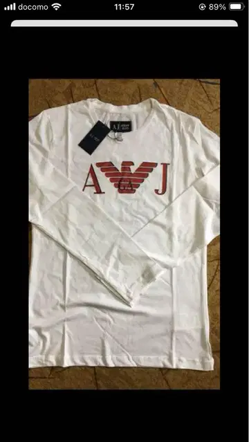 Armani Jeans 긴팔 티셔츠 화이트