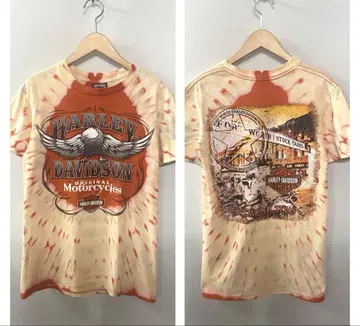 빈티지 HARLEY-DAVIDSON 타이다이 염색 이글 티셔츠