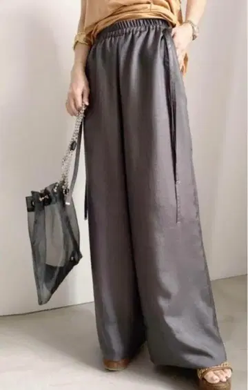아메리 새틴 루즈 이지 팬츠