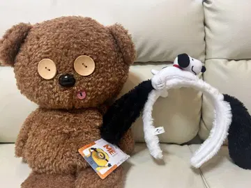 팀 봉제 인형 & 머리띠 세트 [새상품급]