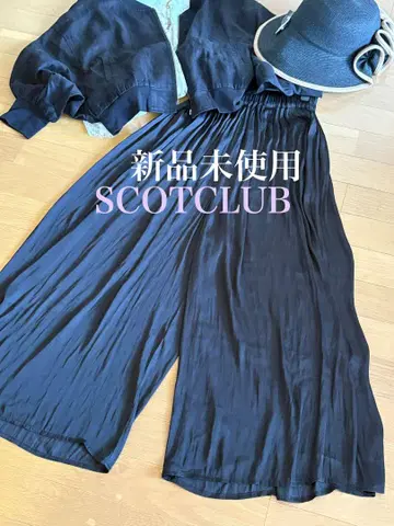 16000엔 여름용 미사용 새상품 SCOTCLUB 사라와 와이드 팬츠