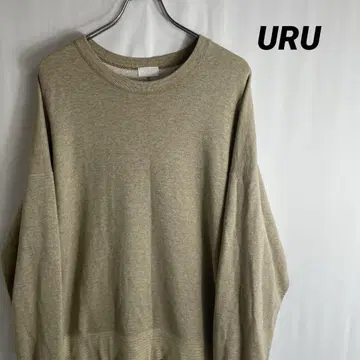 URU 맨투맨 2 코튼 BEG 무지 18SUC03 우루