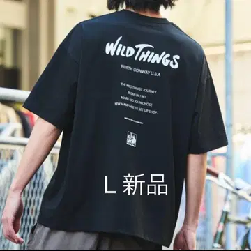 타임 세일 [새상품] L 블랙 와일드 띵스 티셔츠 WILD THINGS