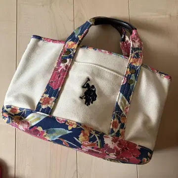 U.S. POLO ASSN. 플라워 프린트 토트백