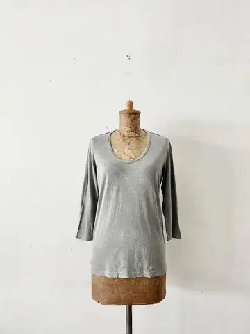 FACTORY 7부 기장 티셔츠 그레이 사이즈 2