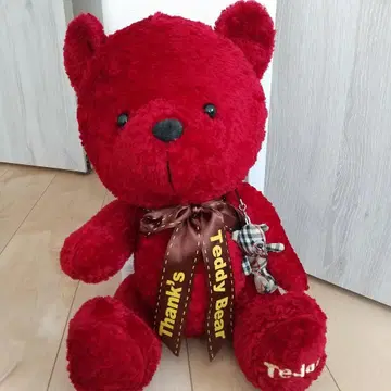 빨간색 테디베어 키링