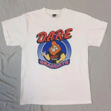 90s-00s DARE 프린트 티셔츠 구제 의류 빈티지