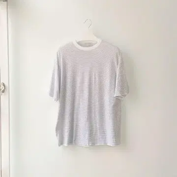 JOHN SMEDLEY for L'ECHOPPE 보더 니트 티셔츠 화이트