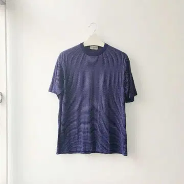 JOHN SMEDLEY for L'ECHOPPE 보더 니트 티셔츠 파랑